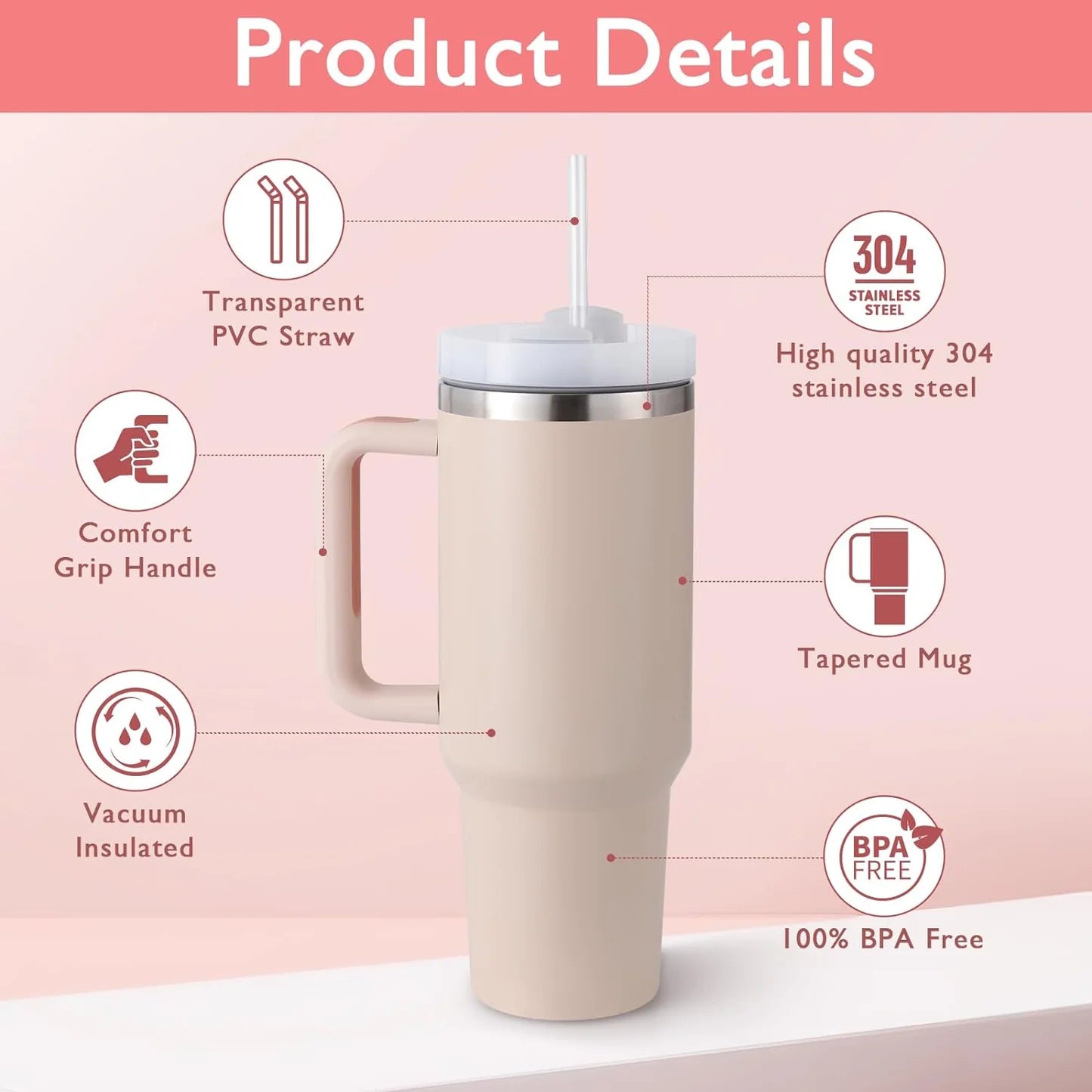Personalized Cheer — 1200ml Tumbler With Straw and Lid, Stainless Steel, Insulated